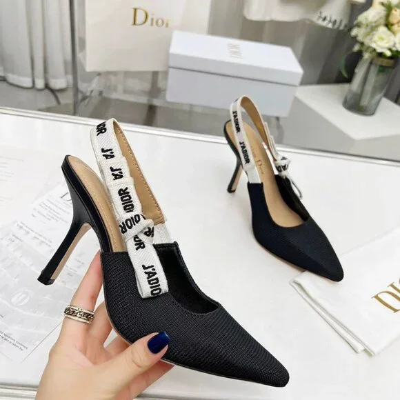 Dior J’Adior Logo Slingback Point Toe Pump - Picture 5 of 5